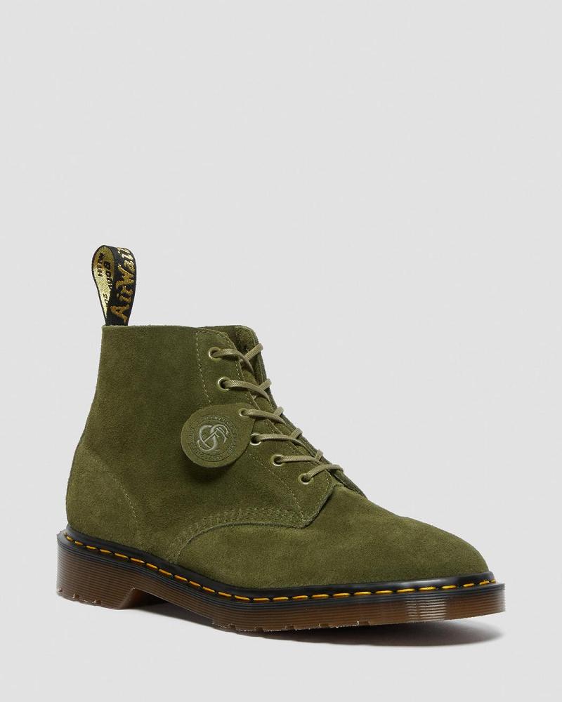 Men\'s Dr Martens 101 Made in England Suede Ankle Boots Green | AU 408XYU